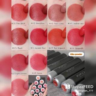 Son môi lì Kiko Powder Power Lipstick Kiko Milano chính hãng lâu trôi màu đỏ hồng trầm cherry ớt cam nâu