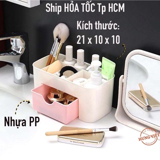 Hộp để đồ trang điểm mỹ phẩm đa năng cao cấp, có ngăn kéo [KỆ MỸ PHẨM]