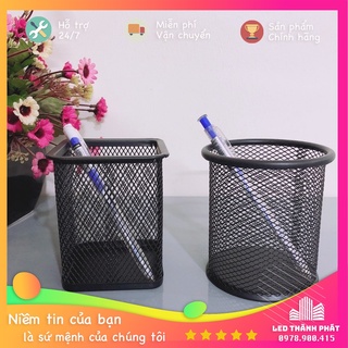 Hộp Cắm Bút Lưới Sắt Tròn Vuông