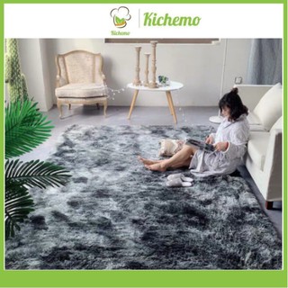 Thảm Lông Loang Trải Sàn Lông Dầy Hàng Đẹp 2021 ( Kích Thước 1m6 x 2m - Mặt Sau Chồng trơn trượt)