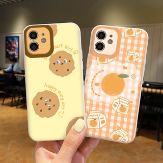 Ốp iPhone Sữa cam Bánh cookie ốp lưng iphone 8plus 6s 7 plus x xr xsmax 11 promax 12 promax 11pro 13promax vuông