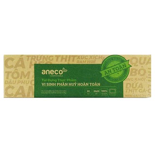 Túi đựng thực phẩm vi sinh phân hủy hoàn toàn hiệu Aneco 20x38 cm ( 25túi)