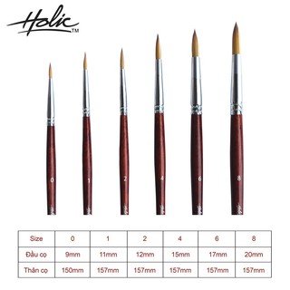 CỌ VẼ MÀU NƯỚC HOLIC ĐẦU NHỌN