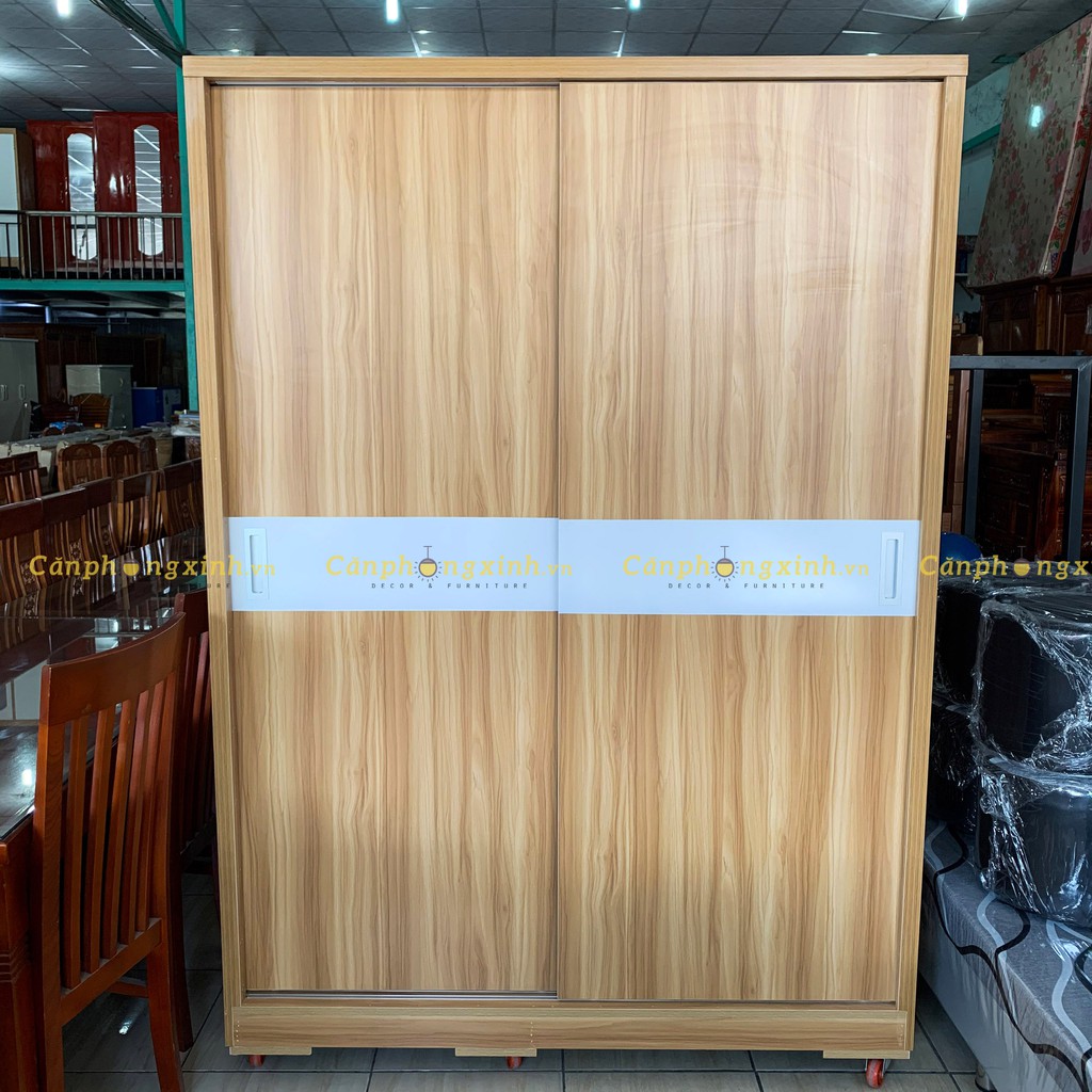 Tủ quần áo, tủ cửa lùa có ngăn hôc đa năng, gỗ cn MDF, CPX-T22