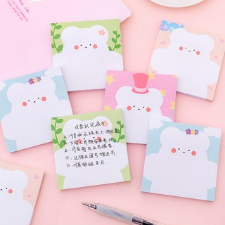 Ghi chú vuông in hình gấu trắng dễ thương 80 tờ