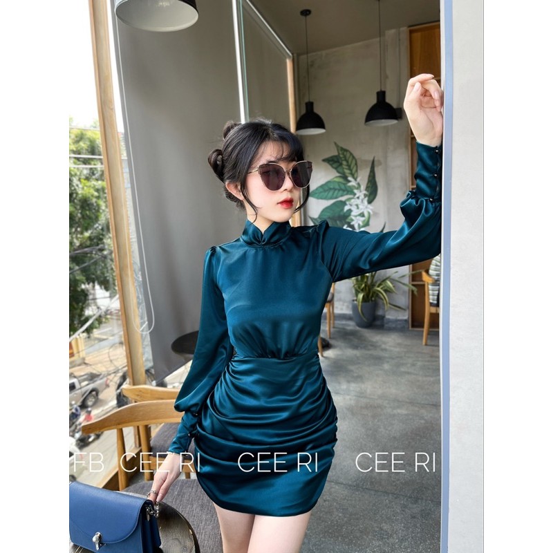 Váy body lụa ( MẪU DO SHOP CEE RI TỰ CHỤP )