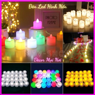 Đèn nến LED MTV, trang trí DECOR nhà cửa giáng sinh, nến led điện tử dùng pin, tạo hình ngọn nến đẹp lung linh, đủ màu