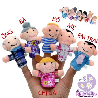 Bộ rối ngón tay gia đình dễ thương