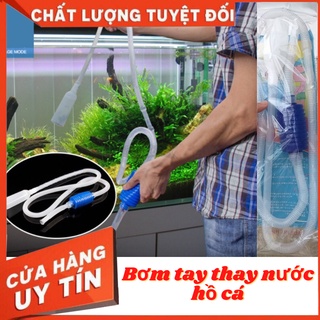 Bơm tay thay nước hồ cá