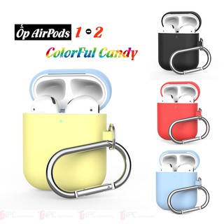 Ốp AirPods Silicone Colorful Candy Bảo Vệ Chống Va Đập Trầy Sước Dành Cho Tai Nghe Apple AirPods 1 | 2