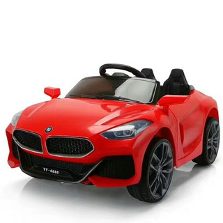 Ô tô xe điện trẻ em KIDVIET-PRO BMW YT-6688 tự lái và remote 2 chỗ 2 động cơ 6V4,5AH (Đỏ-Trắng-Xanh)