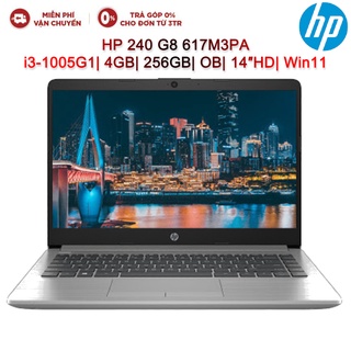 Laptop HP 240 G8 617M3PA i31005G1| 4GB| 256GB| OB| 14″HD| Win11 (Xám bạc)