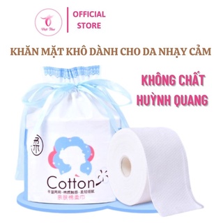 Khăn lau mặt khô Việt Thư túi lớn dùng 1 lần lau khô lau ướt chăm sóc da, bảo vệ da khỏi mụn