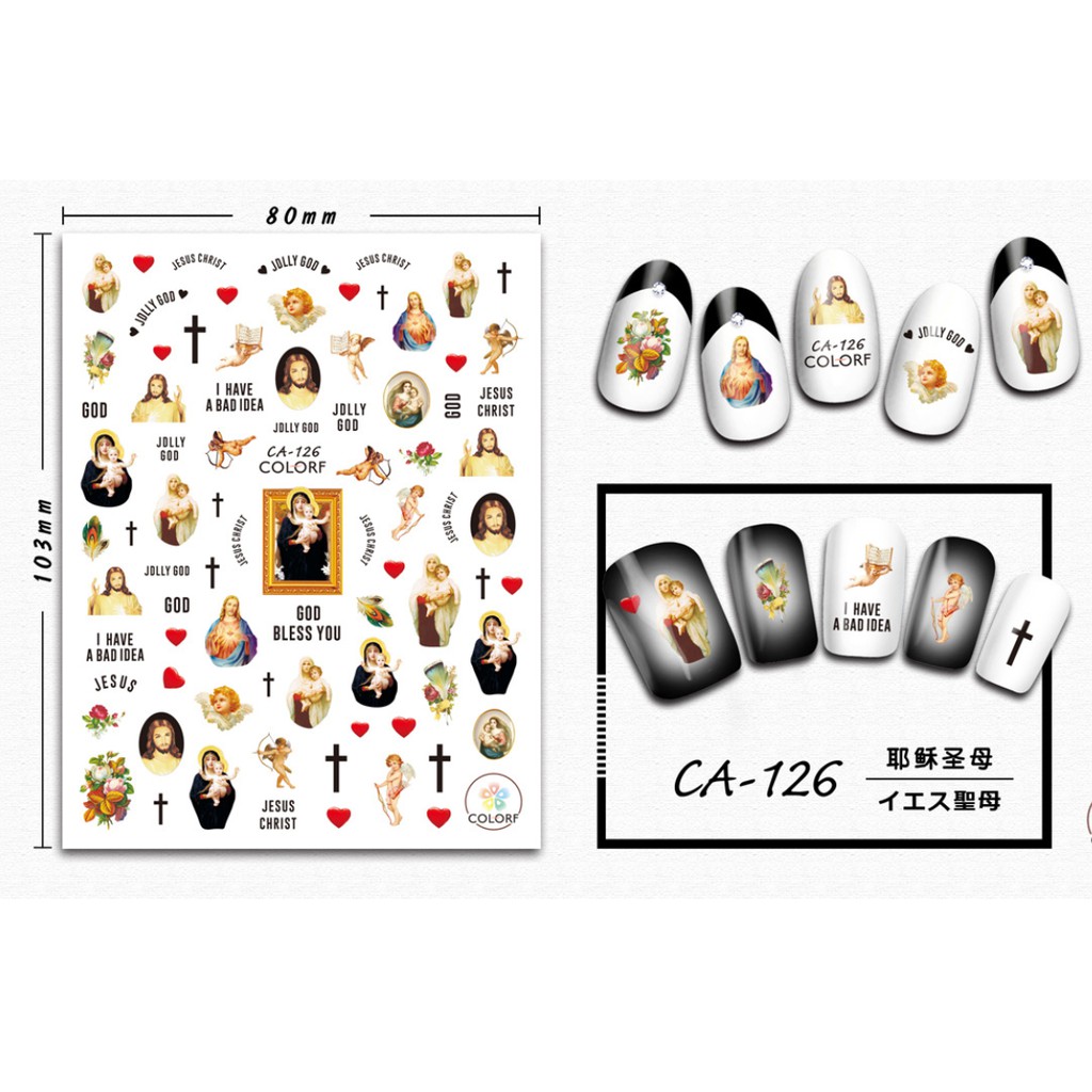 Sticker dán móng CA-126 NOEL(đi đơn từ 50k)