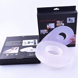 Băng Keo 2 Mặt Siêu Dính Đa Năng Cuộn 3M - 5M (Trong suốt)