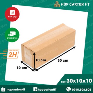 30x10x10 combo 10 hôp carton, thùng giấy cod gói hàng, hộp bìa carton đóng hàng giá rẻ