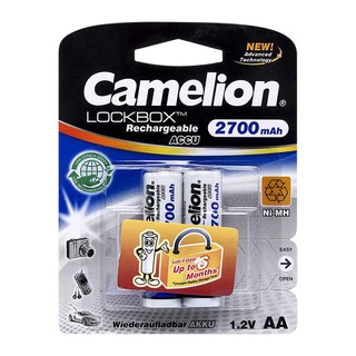 Pin Sạc Camelion 1.2V AA 2700 mAh (vỉ 2 viên)