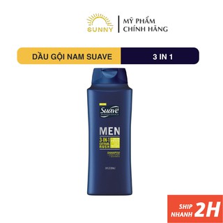 Sữa tắm nam Suave Professionals 3 in 1 (gội, xả, tắm) 828ml đem lại một mái tóc bóng mượt, một làn da tươi mát