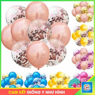 Bóng trang trí sinh nhật kim tuyến confetti, bóng latex nhũ 10inch (set 10 bóng) #TrangTriSinhNhat