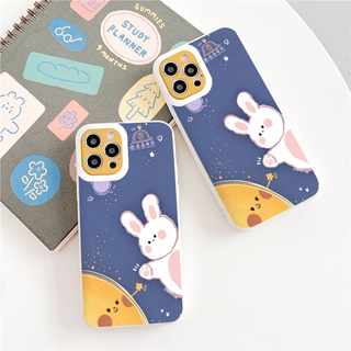 Ốp lưng iphone Thỏ hành tinh viền vuông chống sốc iphone 6 7 8 plus x xsmax 11 12 13 pro max tr110