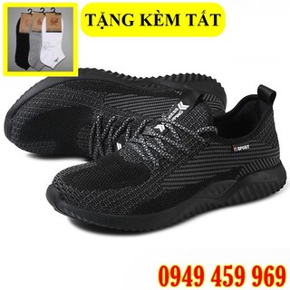 Giày Bảo Hộ Lao Động Thể Thao Nam - Bọc Thép Chống Đinh Chống Cắt - Siêu Bền Siêu Nhẹ - Tặng Kèm Tất