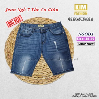 Quần Jean Ngố 7 tấc bigsize co giãn NGOD1 Size 38-42