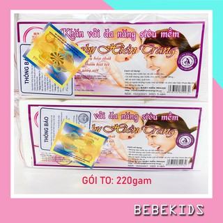 Khăn khô đa năng (gói 220gr 190-195 tờ) - Khăn vải khô cho bé, giấy khô Hiền Trang vệ sinh trẻ sơ sinh