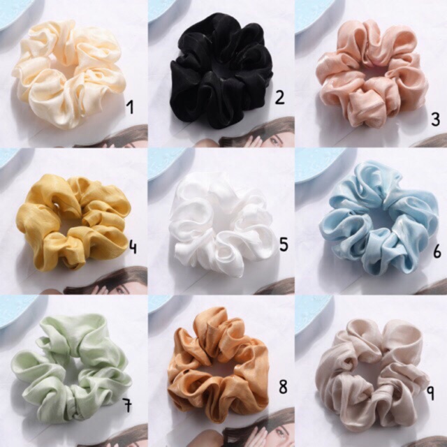 Cột tóc scrunchies bóng