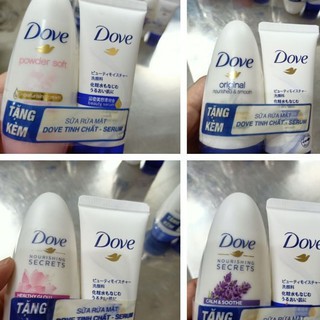 Lăn khử mùi Dove DẠNG NƯỚC KHÔNG CỒN tặng sửa rửa mặt