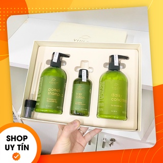 Xịt tinh dầu bưởi Vijully kích mọc tóc và Dầu xả dừa và Dầu gội bưởi Vi Jully chính hãng