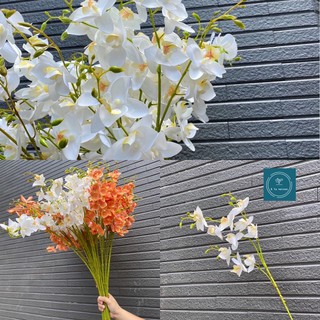 Hoa giả - Cành lan hoàng thảo 80cm trang trí không gian tươi mát sang trọng