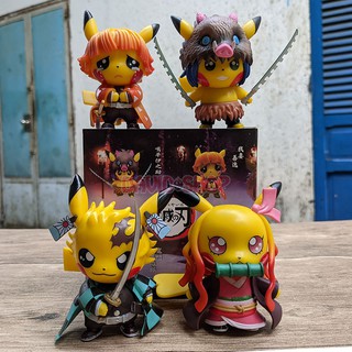 Mô hình figure 4 nhân vật chính trong Kimetsu no Yaiba