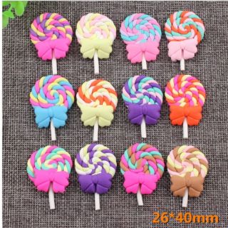 Charm kẹo lollipop nguyên liệu trang trí slime