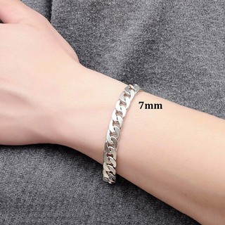 Lắc tay nam thép không gỉ kiểu lặc 7mm không đen giá rẻ HCM