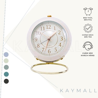 Đồng Hồ Báo Thức Để Bàn Kiểu Dáng Vintage Dễ Thương Chất Liệu Kim Loại