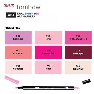 TONE HỒNG - BÚT CỌ TOMBOW ABT DUAL BRUSH PENS