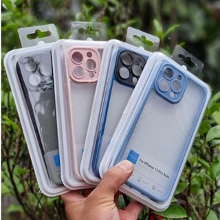 [13 | 13 Pro |13 Pro Max ] Ốp lưng Iphone Rock nhám bảo vệ cụm camera chống vân tay viền màu chống sốc cực đẹp