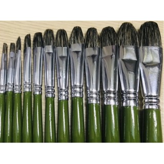 Bộ cọ vẽ lông chồn xanh loại 1 (12/6 cây)