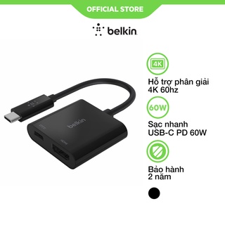 Cáp chuyển đổi USB Type C sang HDMI Belkin cao cấp  - AVC002btBK - Bảo Hành 2 Năm - Hàng Chính Hãng - AVC002BT