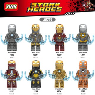 Minifigures Các Mẫu Siêu Anh Hùng Iron Man Phiên Bản Mark14 Mark15 Mark16 Mark18 Mark19 Mark20 Mark21 Mark28 X0254