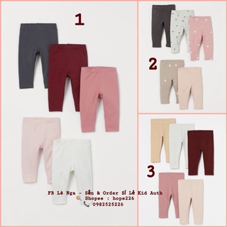 [FORM RỘNG] Set 5 quần legging cotton săn sale HM UK sz từ 6-9m đến 3-4y