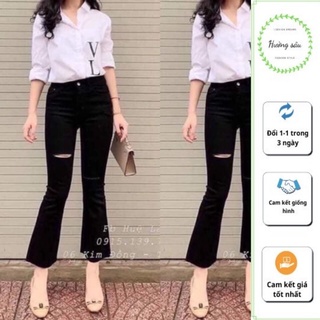 Quần bò ống loe ( kèm ảnh thật cuối)