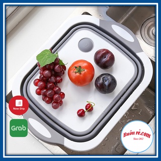 Chậu Rửa Gấp Đa Năng - Kiêm Thớt - Rổ Đựng br00399