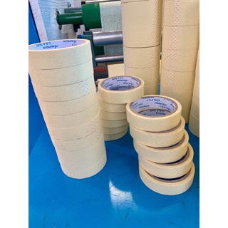 Cuộn băng keo giấy loại 12M (Khổ 24mm &amp; 48mm) bám dính cực tốt A12