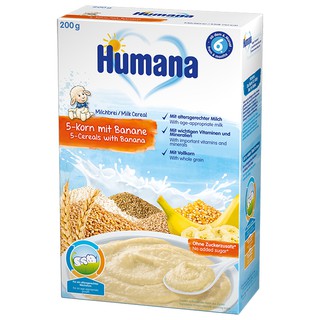 Bột ăn dặm dinh dưỡng Humana 5 loại ngủ cốc và chuối Milk Cereal 5 – Cereal with Banana.
