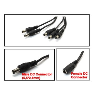 Dây chia nguồn DC cho camera từ 1 ra 2,4,5,8 chân 5.5 x 2.1mm