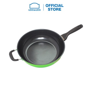 [Mã ELLOCKWL4 giảm 10% đơn 500K] Chảo sâu lòng tráng men chống dính Cookplus Prima Lock&amp;Lock 30cm LCA5325G