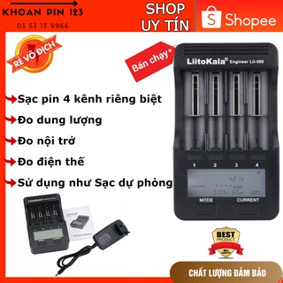 Sạc Pin Liitokala Lii-500 18650/26650 sạc thông minh đo nội trở và dung lượng pin