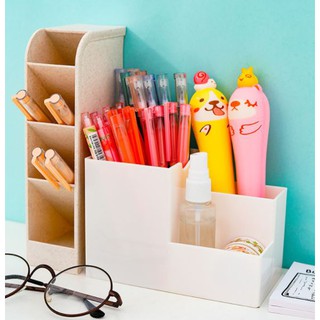 Ống cắm bút 3 ngăn hình chữ nhật 10*15*7.4cm