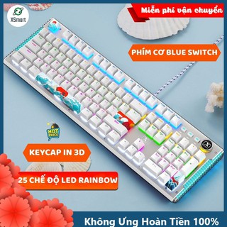 Bàn phím cơ gaming cao cấp K968 keycap siêu xịn, có hơn 20 chế độ LED, blue switch gõ cực đã chiến mọi tựa game